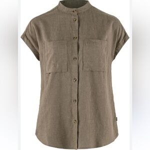 Fjallraven Ovik Hemp Button Up Cap Sleeve - MED Relax fit